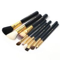 9 Cylindrical Wool Makeup Brush Set