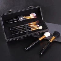 9 Cylindrical Wool Makeup Brush Set